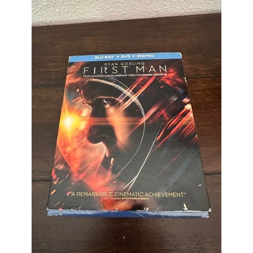 First Man Blu-ray DVD Digital Ryan Gosling Neil Armstrong Movie with Slipcover